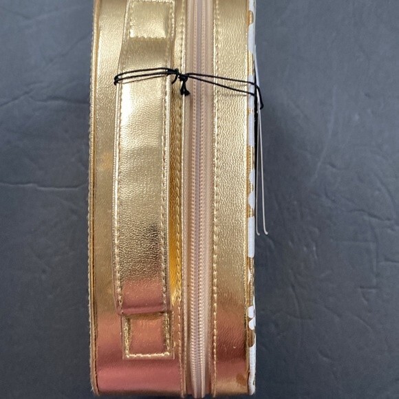 Daisy Marc Jacobs Gold Zipper Handbag Cosmetic Travel Case Only - Picture 6 of 10